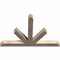 Ekena Millwork Saratoga Smooth Timber Gable Bracket, Douglas Fir, 48"W x 32"H x 3 1/2"D x 3 1/2"F, 16/12 Pitch GBW048X32X0404SAR00SDF - alternate 4
